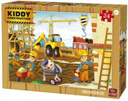 legpuzzel Kiddy Constructions - construction site 24 st