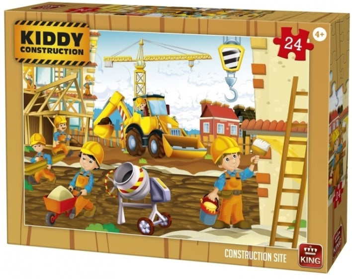legpuzzel Kiddy Constructions - construction site 24 st