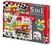 legpuzzel Kiddy Puzzles 5-in-1 Auto's 12 stukjes