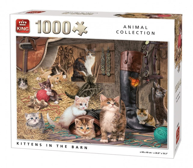 legpuzzel Kittens in The Barn 1000 Stukjes
