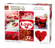 Legpuzzel Lovely Red Hearts 1000 Stukjes