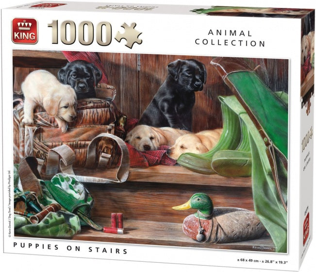 legpuzzel Puppies On Stairs 1000 stukjes