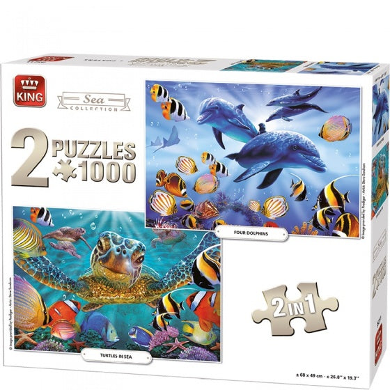 legpuzzel Sea Collection 2 puzzels 1000 stukjes