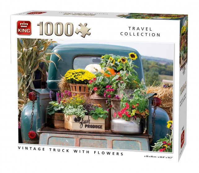 Legpuzzel Vintage Truck with Flowers 1000 Stukjes