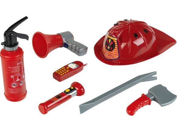 brandweerset 7-delig rood/grijs