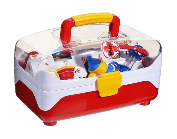 dokterskoffer transparant rood