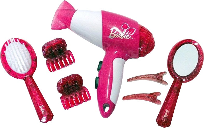kapperset met föhn en accessoires 7-delig roze
