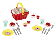 picknickmand 24 x 19 cm met servies 21-delig