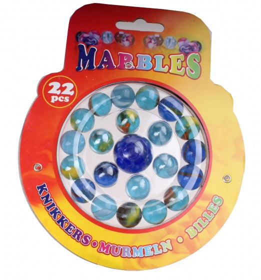 Knikkers 22 stuks blauw