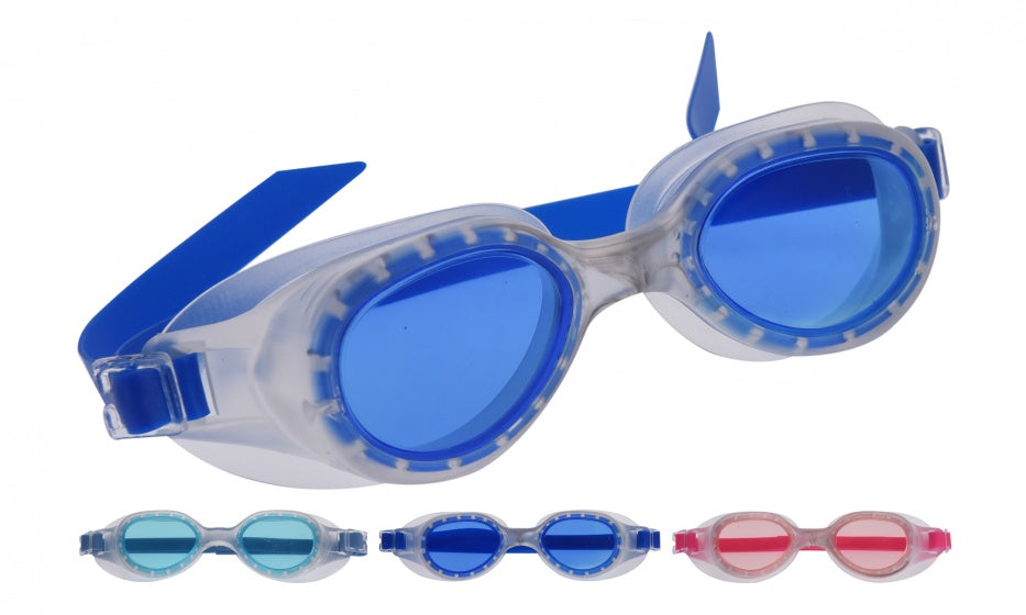 zwembrillen junior blauw/roze one-size 3-delig