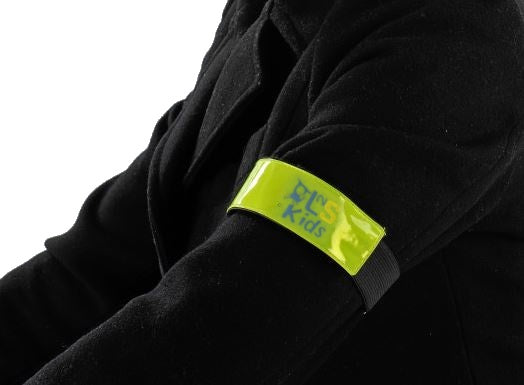 reflecterende armband Brassard junior geel 11 cm