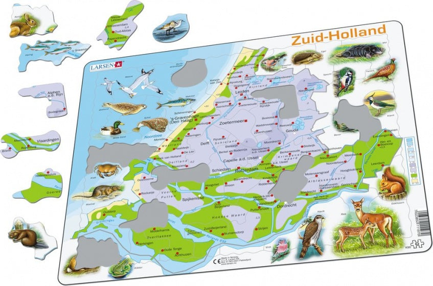 legpuzzel Maxi Zuid-Holland junior karton 62 stukjes