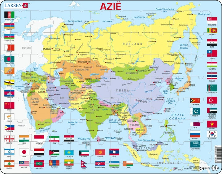 legpuzzel Maxi Azië junior karton 70 stukjes