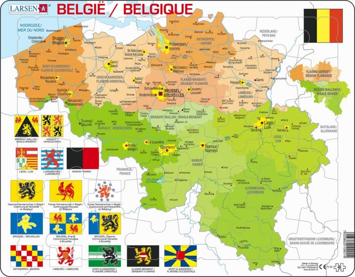 legpuzzel Maxi België junior karton 48 stukjes