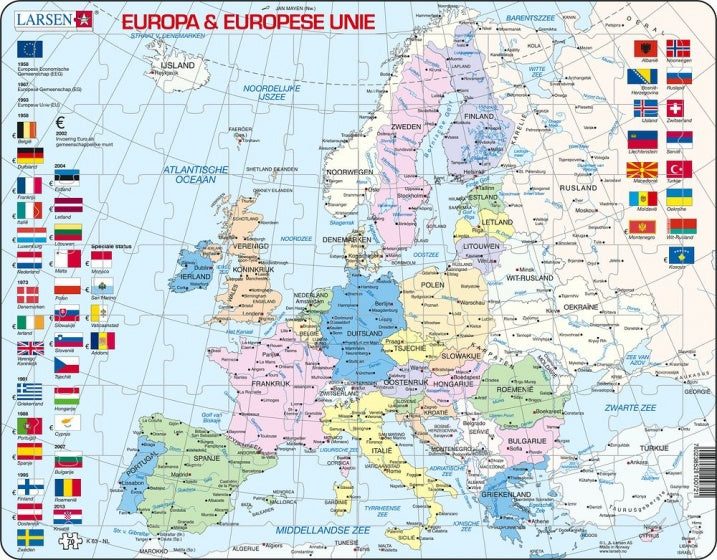legpuzzel Maxi kaart: Europa 70 stukjes