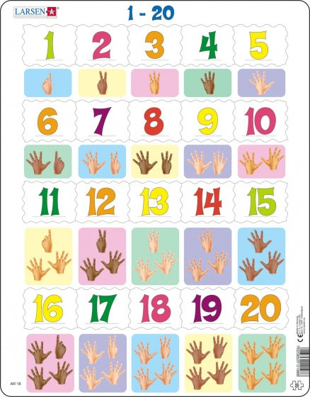 legpuzzel Maxi Leren tellen 20 stukjes
