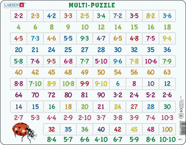 legpuzzel Maxi Leren vermenigvuldigen 58 stukjes