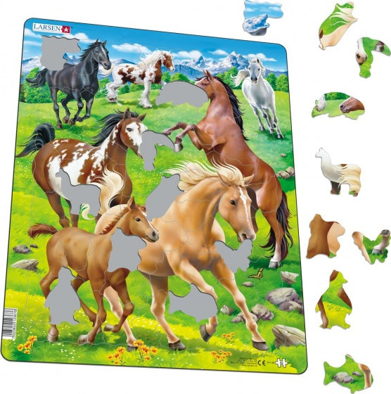legpuzzel Maxi Paarden junior karton 65 stukjes