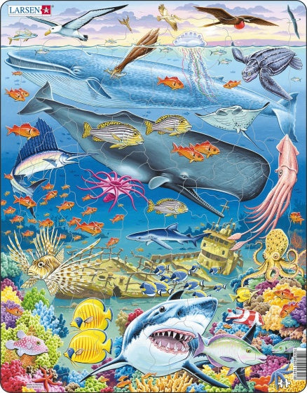 legpuzzel Maxi Stille Oceaan junior karton 66 stukjes