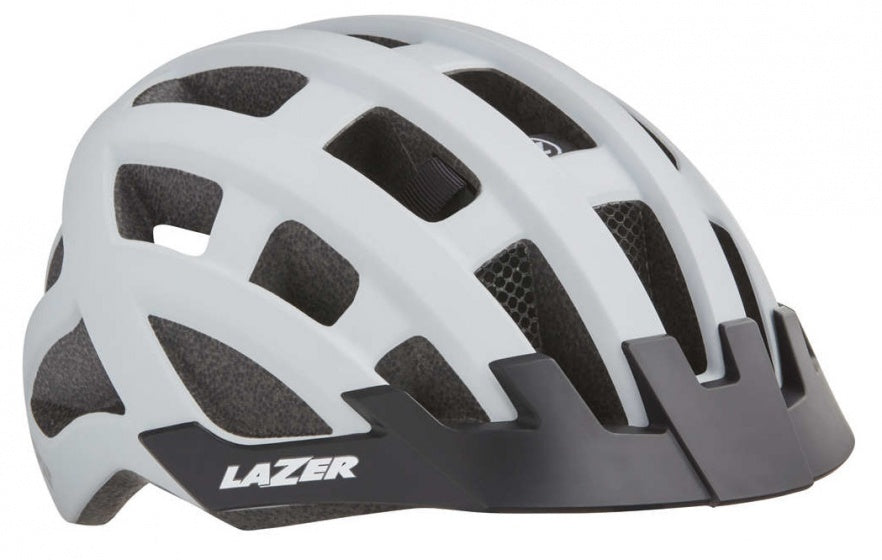 fietshelm Compact DLX Mips led wit/zwart mt 54-61 cm