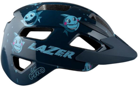 fietshelm Lil' Gekko Sharky junior 46-50 cm donkerblauw