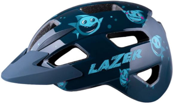 fietshelm Lil' Gekko Sharky junior 46-50 cm donkerblauw
