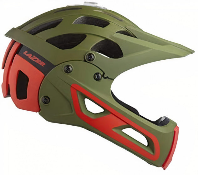 fietshelm MTB Revolution fiberglass kaki mt S 3-delig
