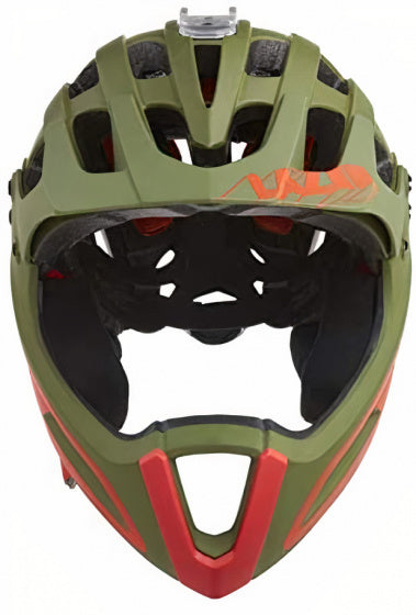 fietshelm MTB Revolution fiberglass kaki mt S 3-delig