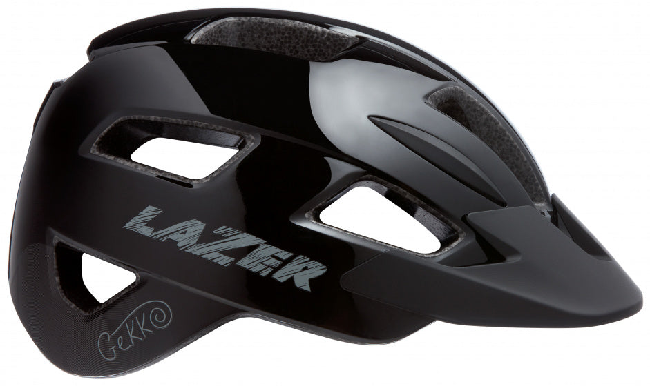 kinderhelm Gekko junior zwart maat 50-56 cm