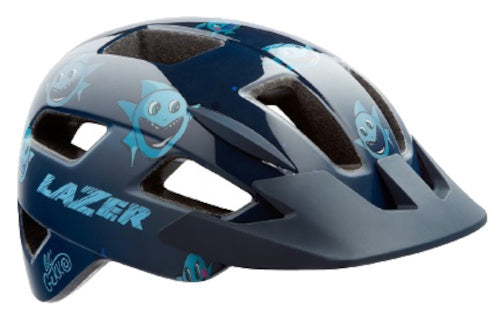 fietshelm Lil' Gekko Sharky junior 46-50 cm donkerblauw