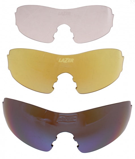 lenzenset fietsbril M1-S blauw/geel/transparant