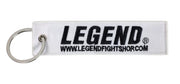 sleutelhanger Slogan 13 x 3 cm wit