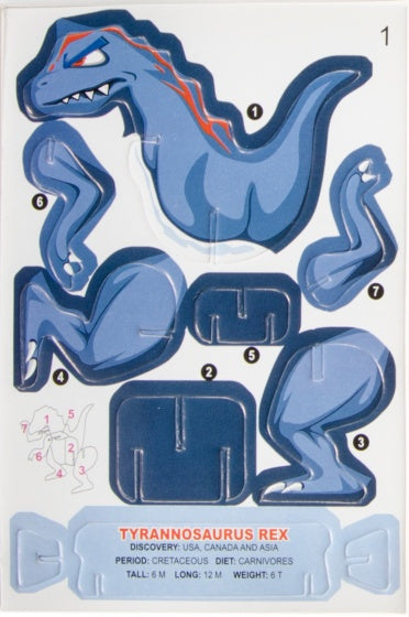 3D puzzel tyrannosaurus rex 7 stukjes