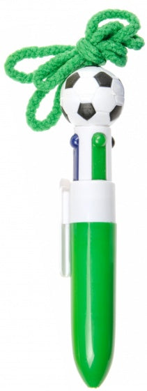 4-kleurenpen voetbal 12 cm groen