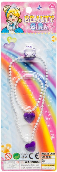 accessoireset Beauty Girl paars 3-delig