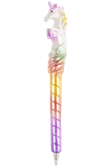 Balpen eenhoorn paars 17 cm
