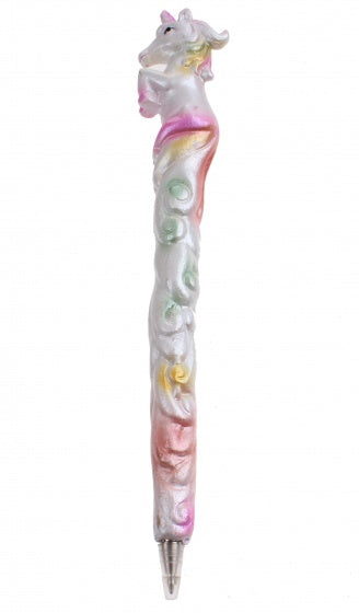 Balpen eenhoorn wit 17 cm