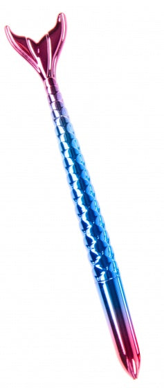 balpen zeemeerminnen metallic blauw