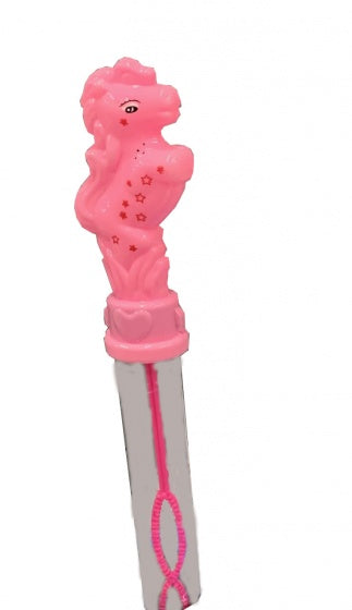 bellenblaas roze paard