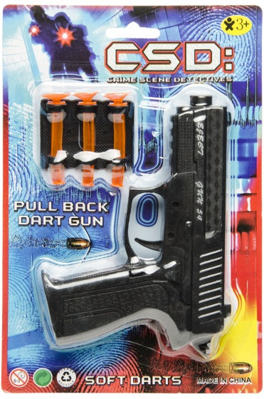 detectiveset met pistool 4-delig zwart
