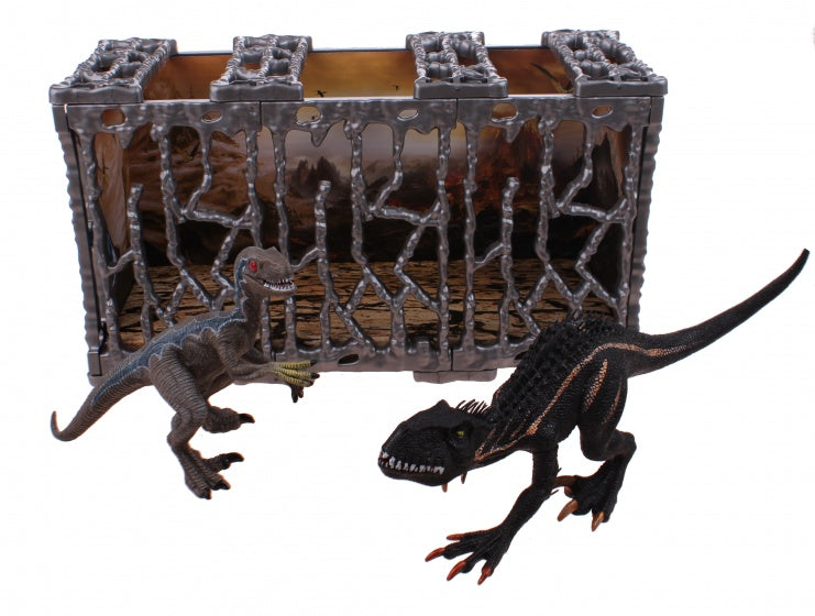 dino's in kooi zwart 41 cm