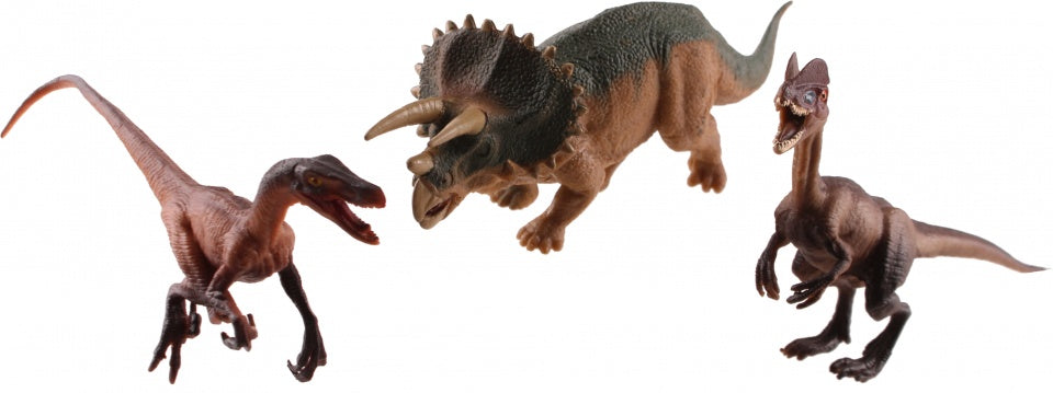 dinosaurussen Raptors 3-delig groen/bruin