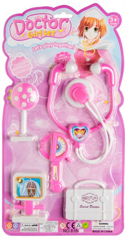 doktersset Girl 5-delig roze/wit