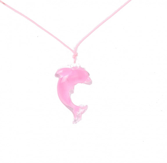 Dolfijnenketting zacht-roze