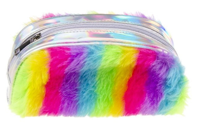 etui Glitter regenboog zilver
