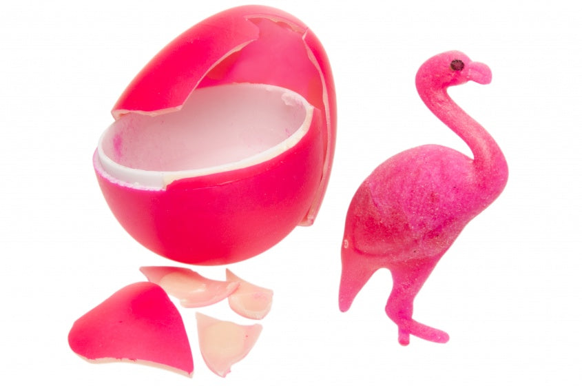 flamingo-ei magisch 6 x 4 cm roze