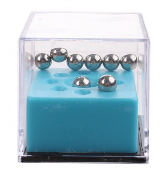 geduldspel in kubus balletjes blauw