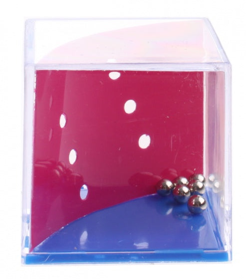 geduldspel in kubus boog blauw/paars