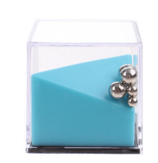 geduldspel in kubus dakje blauw
