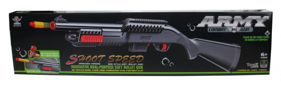 geweer Army Combat 83 cm zwart/rood